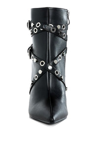 Jaunts Eyelets & Studs Harness Ankle Boots