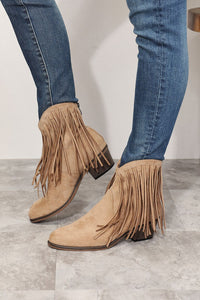 Legend Women's Fringe Cowboy Western Ankle Boots