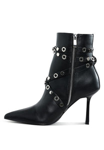 Jaunts Eyelets & Studs Harness Ankle Boots