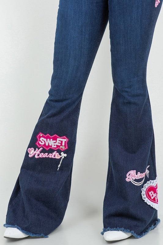 Sweet Heart Bell Bottom Jean- Inseam 32"