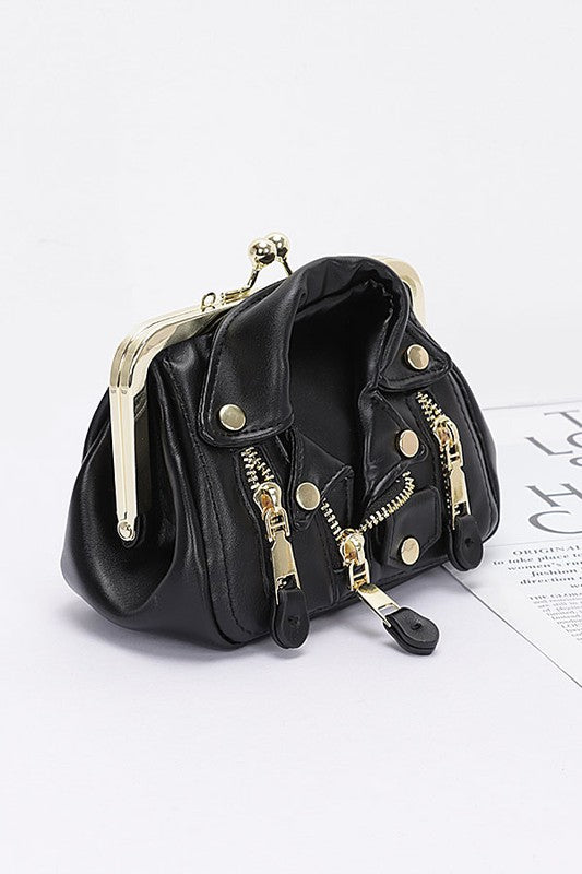 Iconic Leather Jacket Swing Bag