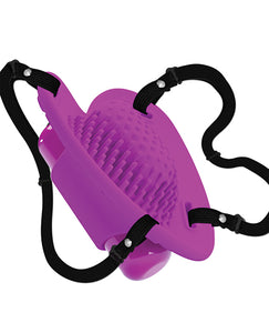 Pretty Love Heartbeat Strap On Clitoral Massager - Fuchsia