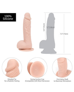 Addiction Mark 7.5" Dildo - Beige