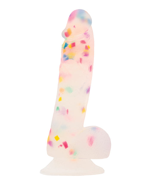 Addiction Party Marty 7.5" Dildo - Frost/confetti