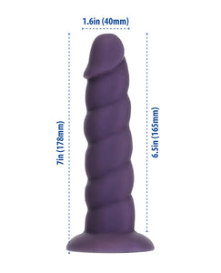 Fantasy Addiction 7" Unicorn Dildo - Purple