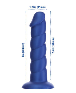 Fantasy Addiction 8" Unicorn Dildo - Blue