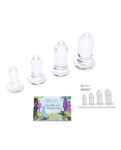 B-vibe Glass Anal Dilator 4 Pc Set