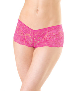 Low Rise Stretch Scallop Lace Booty Short