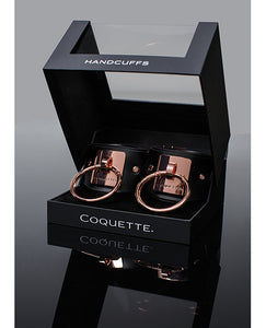 Pleasure Collection Adjustable Handcuffs - Black/rose Gold