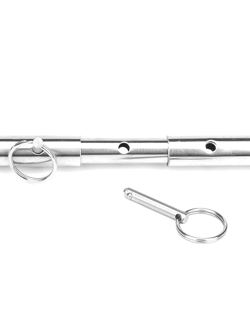 Lux Fetish Expandable Bar Spreader Set W/leatherette Cuffs