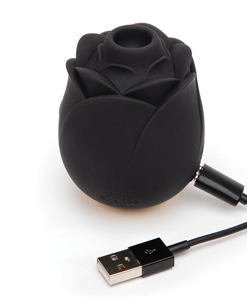 Fifty Shades Of Grey Hearts & Flowers Rose Vibrator - Black