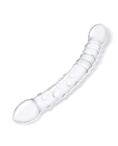 Glass 12" Double Trouble Dildo