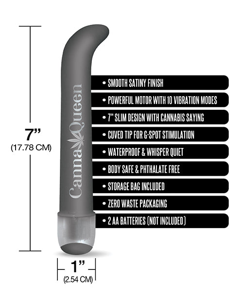 Buzzed 7" G-spot Vibe  - Canna Queen Black