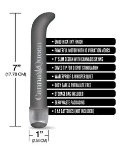 Buzzed 7" G-spot Vibe  - Canna Queen Black