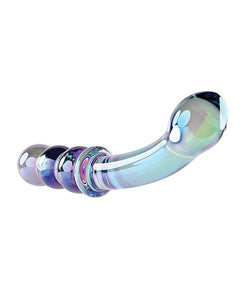 Gender X Lustrous Galaxy Wand Dual Ended Glass Massager - Green