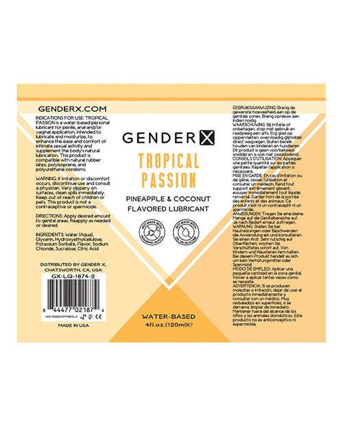 Gender X Flavored Lube - Tropical Passion