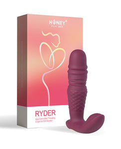 Ryder App-controlled Thrusting G-spot & Clit Vibrator - Rosy Red