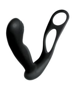 Butts Up Prostate Massager W/scrotum & Cockring - Black