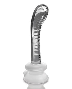 Icicles No. 88 Hand Blown Glass G-spot Massager W/suction Cup -  Clear