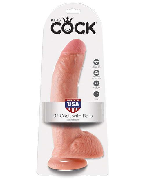 "King Cock 9"" Cock W/balls"