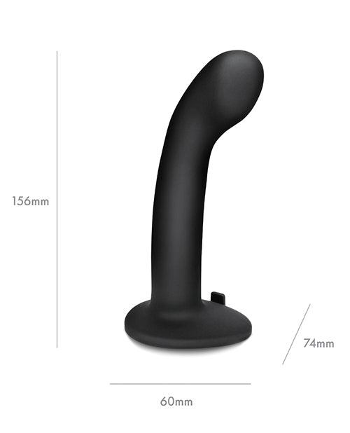 Pegasus 6" Rechargeable P-spot G-spot Peg W/adjustable Harness & Remote Set - Black