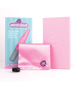 Rock Candy Cherry Flicker Clit Tickler - Pink/Grey