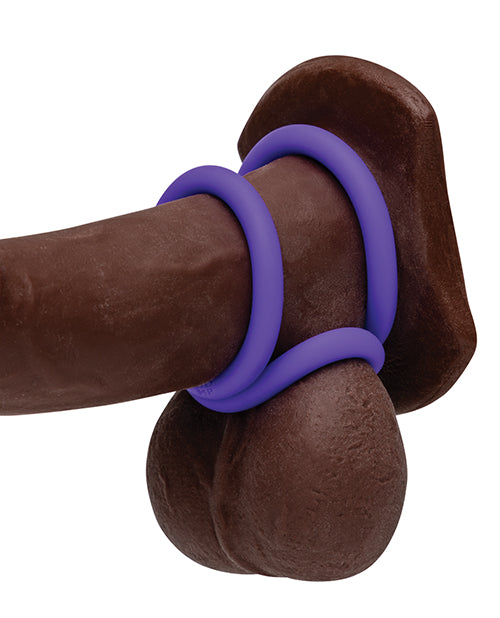 Romp Remix Trio Penis Ring Set Of 3 - Purple