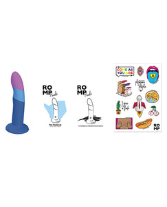 ROMP Piccolo 3 Color Dildo - Blue