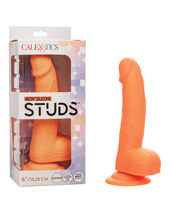 Silicone Studs Neon 6" Dildo