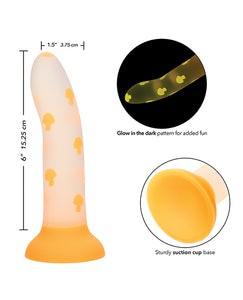 Glow Stick Mushroom Suction Cup Glow-in-the-Dark Dildo - Yellow