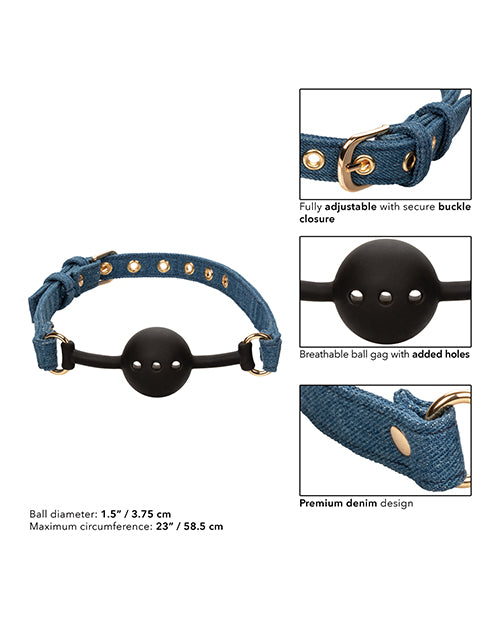 Ride 'em Premium Denim Collection Ball Gag