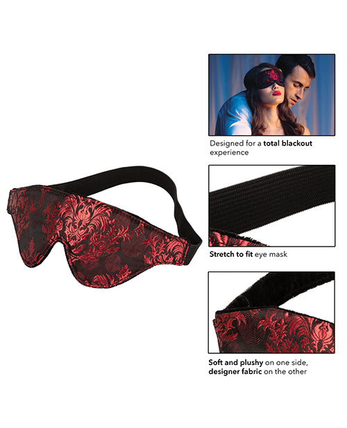 Scandal Black Out Eyemask -  Black/red