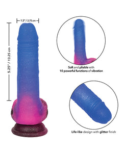 Naughty Bits Ombre Hombre Vibrating Dildo - Multi Color