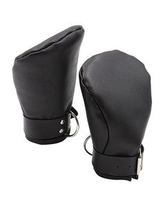 Shots Ouch Puppy Play Lined Fist Mitts - Black