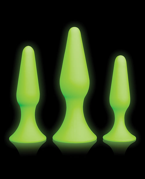 Shots Ouch Butt Plug Set - Glow In The Dark