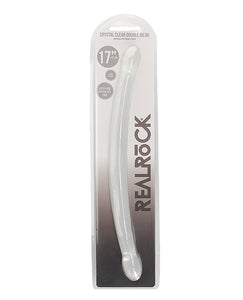 Shots Realrock Crystal Clear 17" Double Dildo