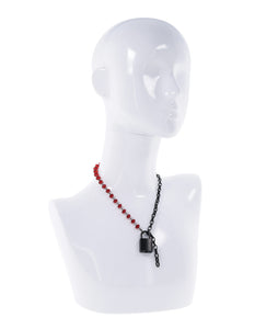 Sex & Mischief Ex's & Oh's Crystal Day Collar - Red/Black