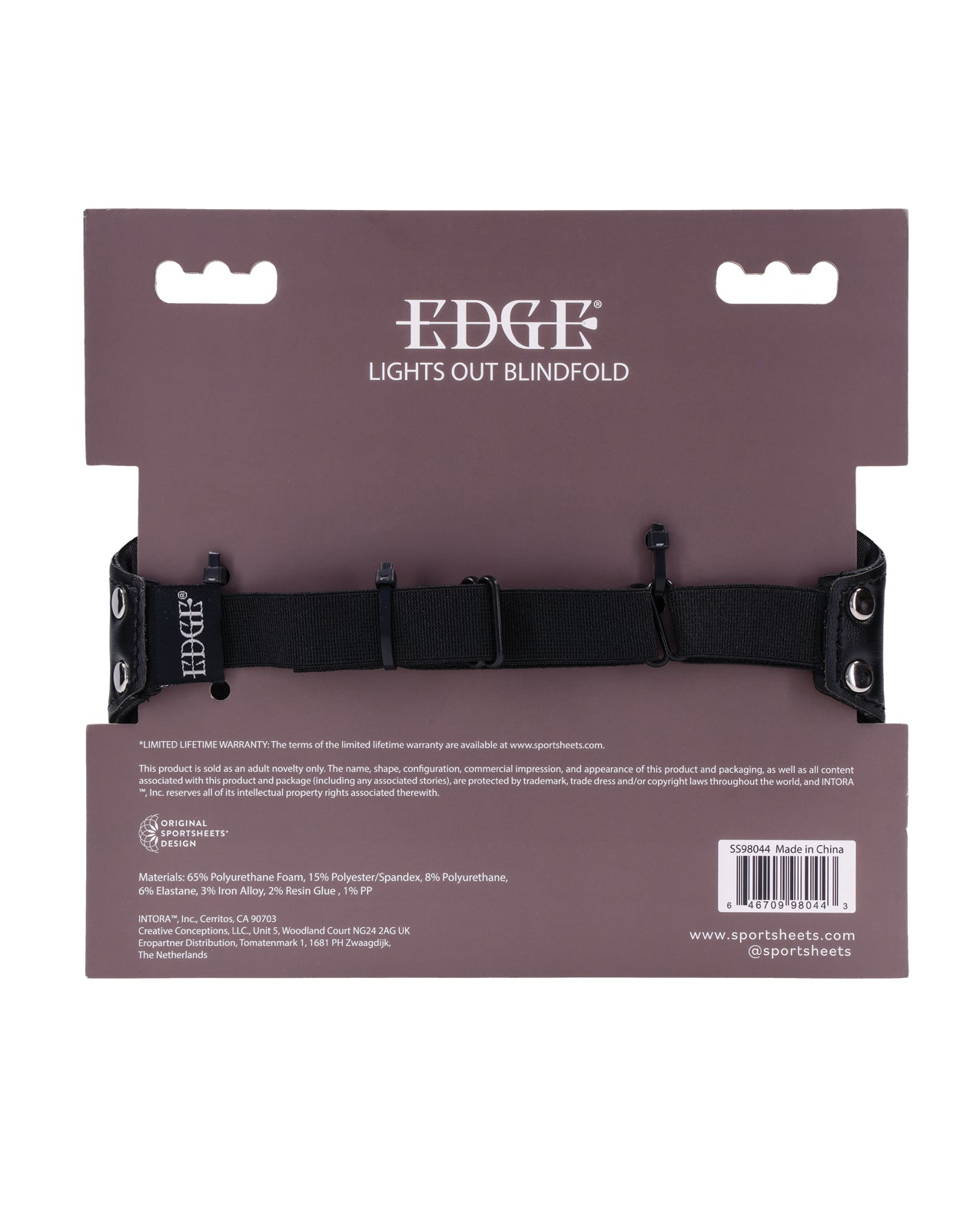 Edge Lights Out Blindfold - Black