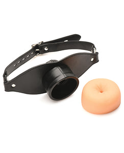 Master Series Ass Face Mouth Gag - Light/Black