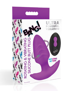 Bang! Rotating & Vibrating Tapered Butt Plug w/Remote