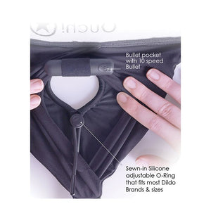 Shots Ouch Vibrating Strap On High-cut Brief - Black