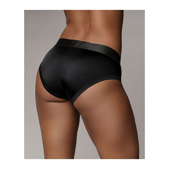 Shots Ouch Vibrating Strap On High-cut Brief - Black