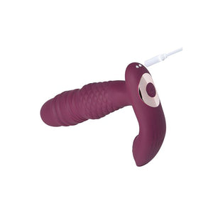 Ryder App-controlled Thrusting G-spot & Clit Vibrator - Rosy Red