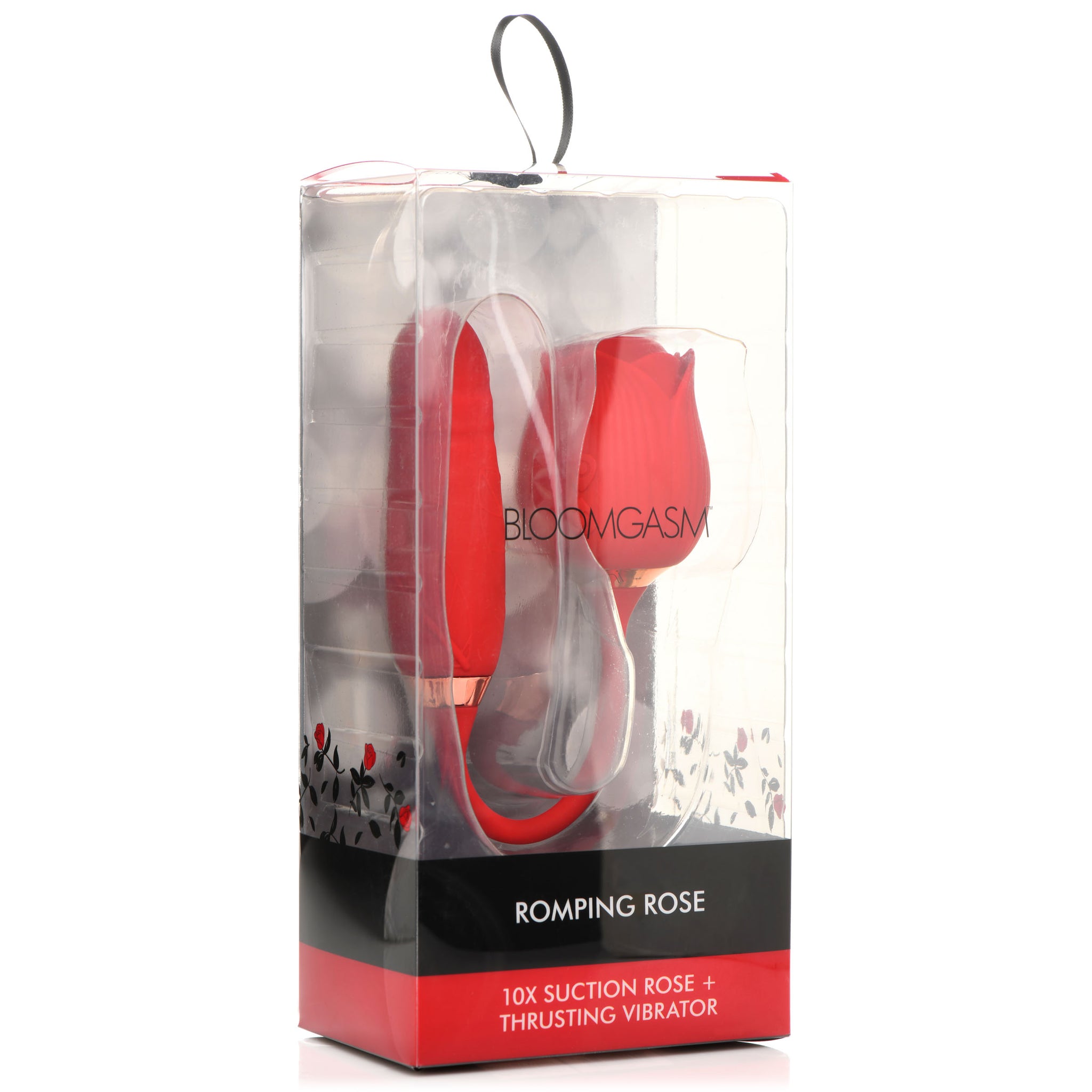 10x Romping Rose Suction And Thrusting Vibrator