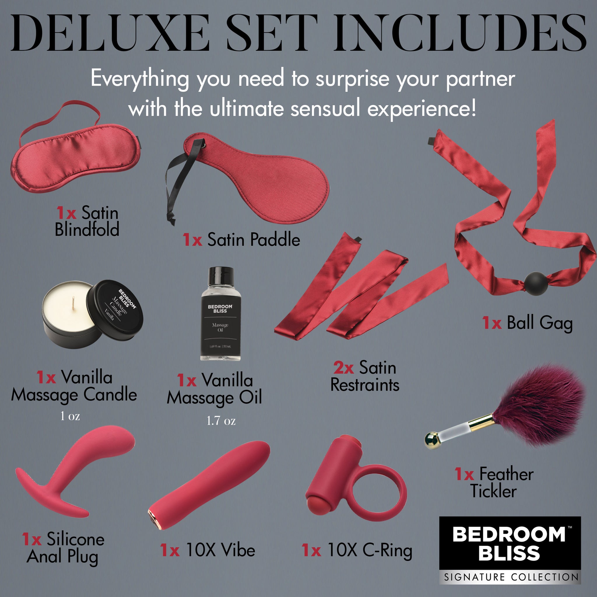 Lover's Deluxe Bondage Massage Set