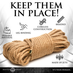 Premium Braided Jute Bondage Rope - 50 Feet