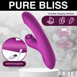 Bumping Bunny Thrusting & Pulsing Silicone Rabbit Vibrator