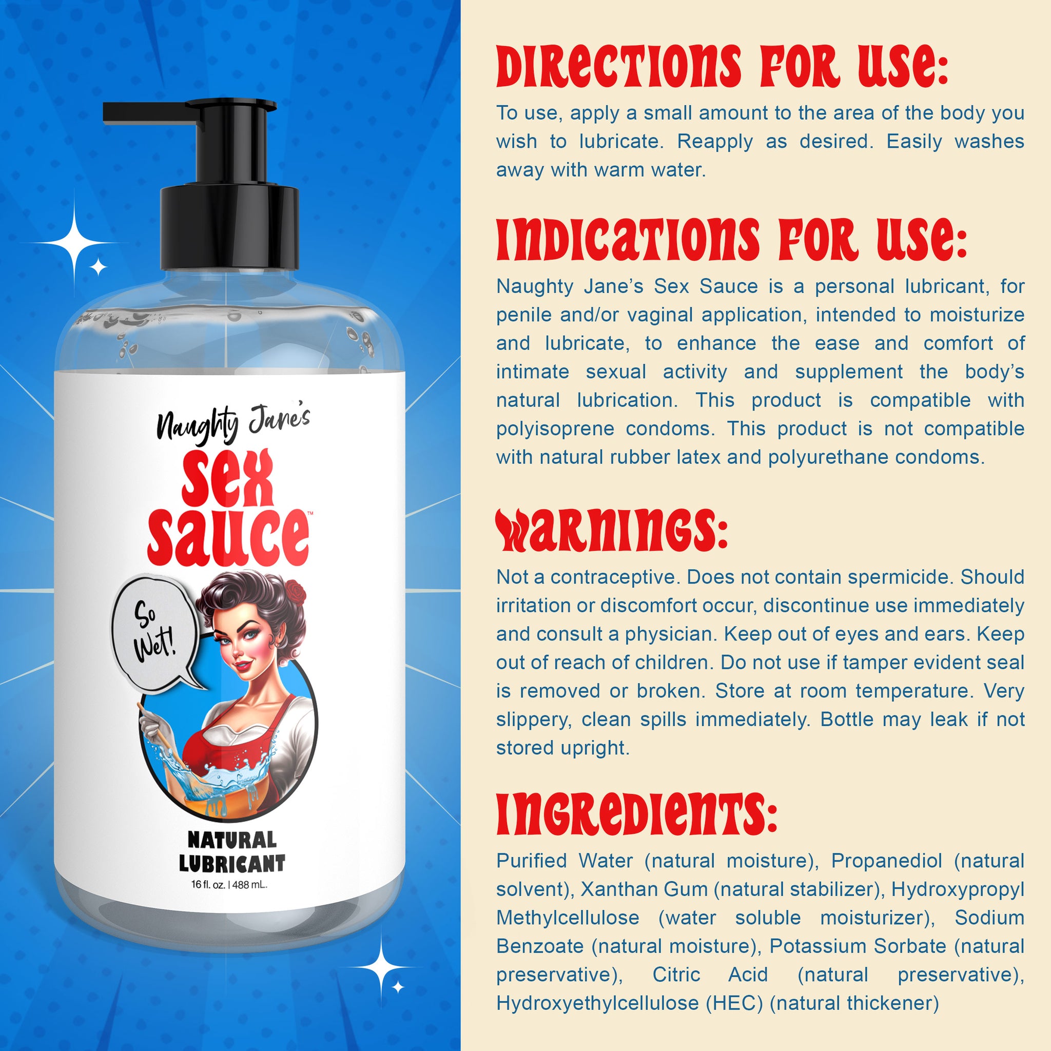 Naughty Janes's Sex Sauce Natural Lubricant