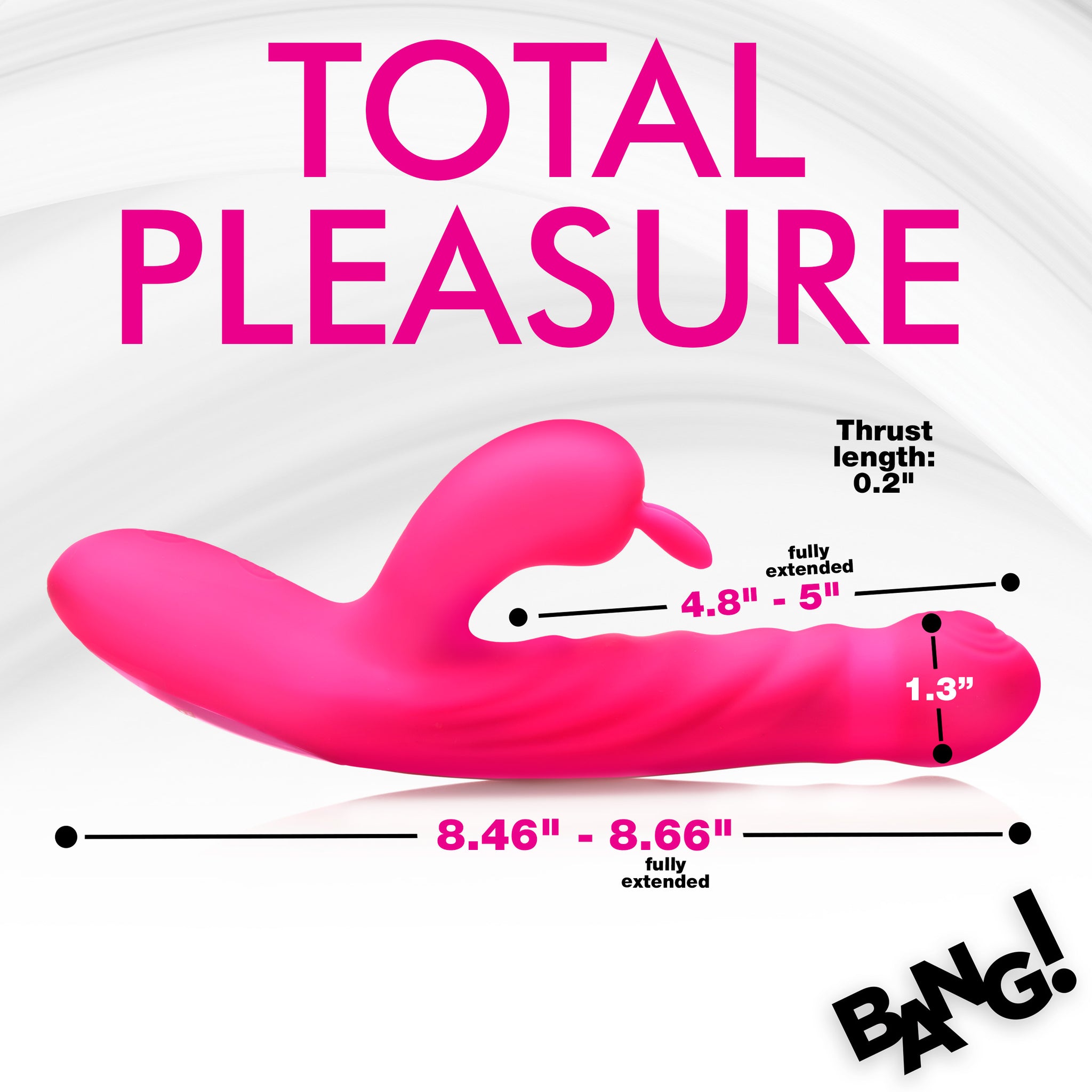 Thrusting And Vibrating Silicone Rabbit Vibrator