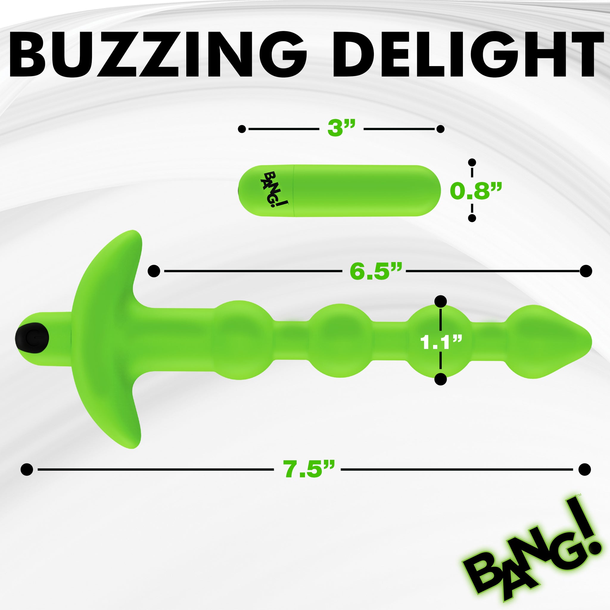 Glow-in-the-dark Silicone Anal Beads